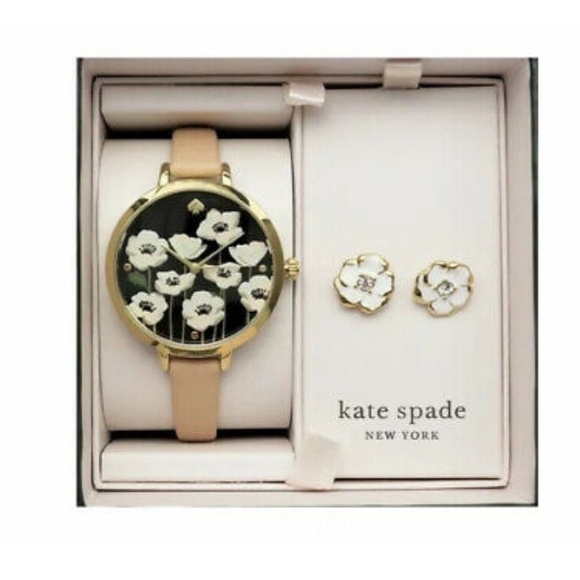 kate spade Accessories - NWT Kate Spade Holland Flower Dial Watch& Earrings